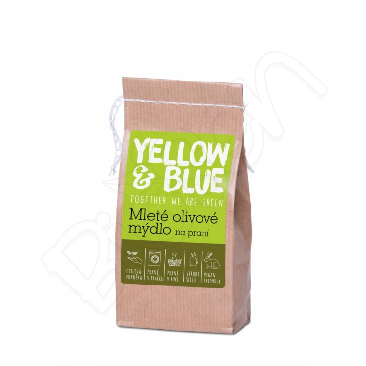 Mleté olivové mydlo - 200 g vrecko Yellow & Blue